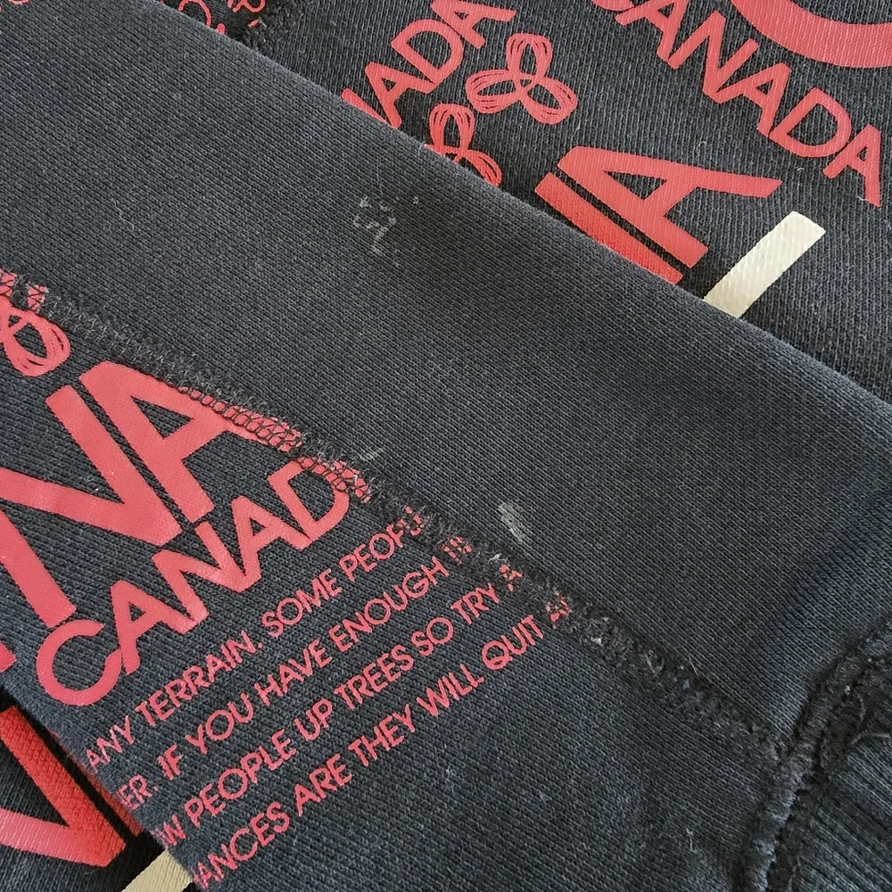 TNA Canada Zip Up Hoodie Black Red White Womens Medium - Picture 11 of 11